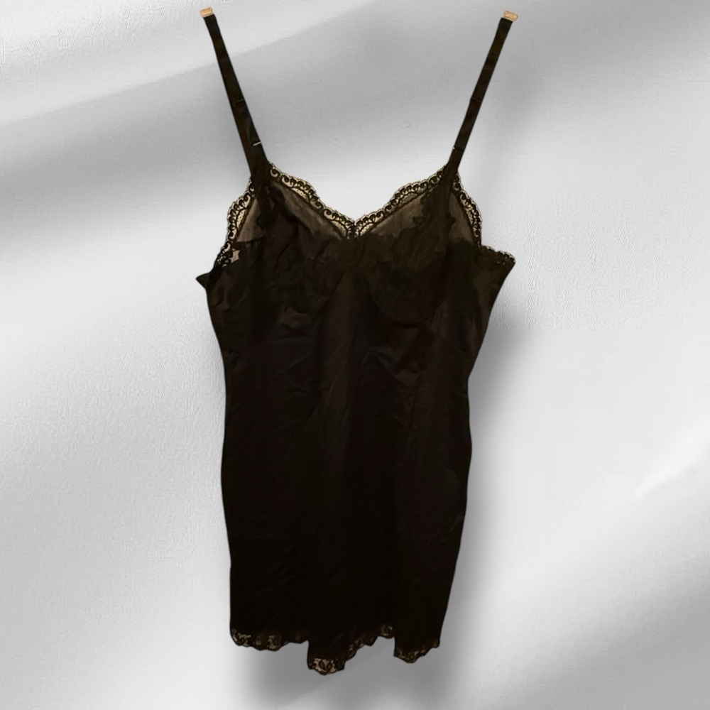 Vintage Gossard Artemis Black Full Nylon‎ Slip